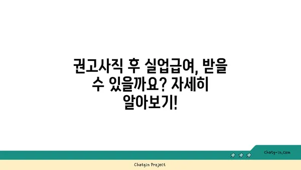 개인 잘못으로 권고사직 당했나요? 실업급여로 새로운 기회를 잡아보세요! | 권고사직, 실업급여, 재취업, 구직 팁