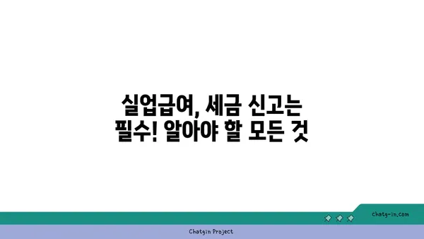 실업급여 받는 동안, 세금 책임 완벽 가이드 | 실업급여, 세금, 신고, 납부, 절세 팁