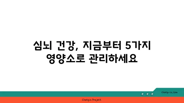 두뇌와 심장 건강, 한 번에 잡는 5가지 영양 듀오 | 심뇌 건강, 건강 식단, 영양소