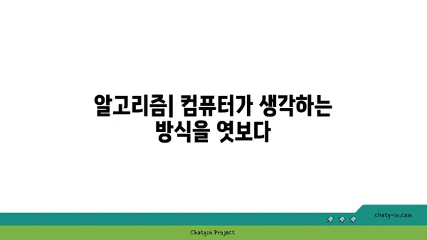 알고리즘의 이해| 컴퓨터 사고의 핵심 원리를 파헤치다 | 컴퓨터 과학, 문제 해결, 프로그래밍