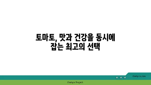 토마토의 놀라운 영양학| 건강한 하루를 위한 필수 식품 | 건강, 비타민, 항산화 효능, 효능