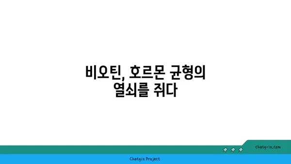 비오틴과 호르몬 균형| 섭취와 조절의 상관관계 | 호르몬 불균형, 건강 관리, 영양