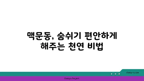 맥문동으로 건강한 폐 회복하기| 호흡기 건강 증진 위한 섭취 가이드 | 맥문동 효능, 폐 건강, 호흡기 질환, 천식, 기침, 가래