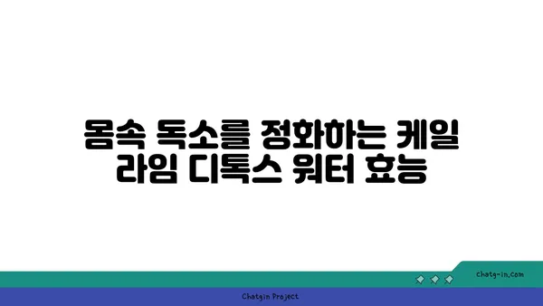 케일과 라임 디톡스 워터| 상쾌함과 해독 효과를 위한 레시피 | 디톡스 음료, 건강 레시피, 케일, 라임