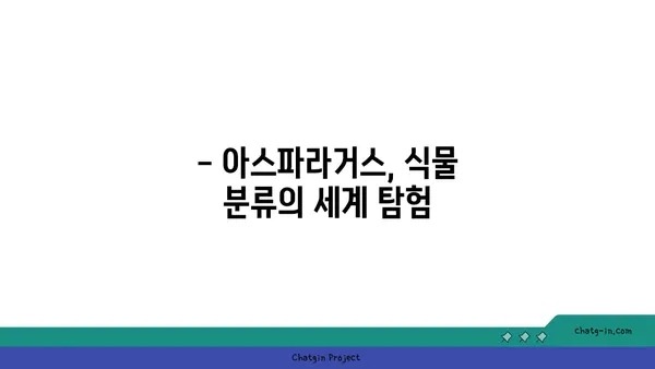 아스파라거스속 식물의 종류와 특징 | 아스파라거스, 식물 분류, 재배 팁