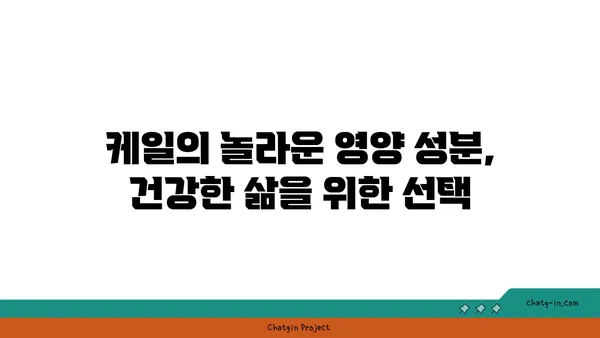 케일의 힘! 암과 만성 질환 위험 줄이는 7가지 방법 | 케일 효능, 건강 식단, 암 예방, 만성 질환 관리