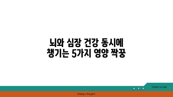 두뇌와 심장 건강, 한 번에 잡는 5가지 영양 듀오 | 심뇌 건강, 건강 식단, 영양소