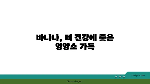 바나나, 골 건강 지키는 놀라운 비밀 | 바나나 효능, 골다공증 예방, 칼슘 흡수