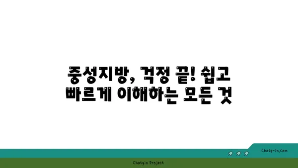 중성지방, 걱정 끝! 쉽고 빠르게 이해하는 모든 것 | 건강, 지방, 혈액 검사, 관리 팁, 식단