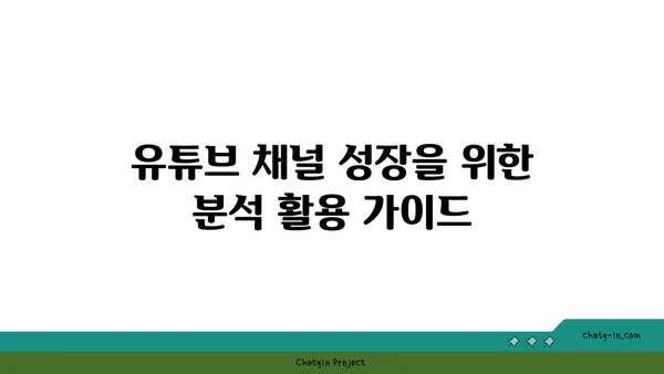 YouTube 채널 분석 활용 가이드| 성과 추적 & 전략 개선 | 데이터 기반 성장 전략, 성과 지표, 분석 도구