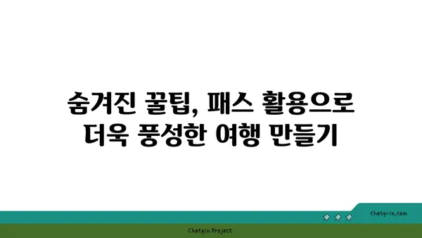 "패스" 활용, 나만의 꿀팁 대방출! | 성공적인 여행, 쉽고 빠르게 준비하기