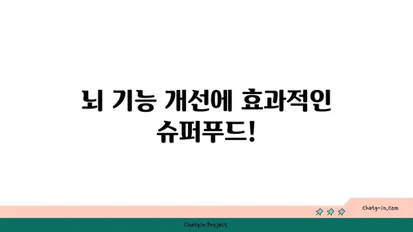 두뇌 안개 싹 날리고 심장 건강까지 UP! 5가지 슈퍼푸드 | 두뇌 건강, 심장 건강, 뇌 기능 개선, 건강 식단