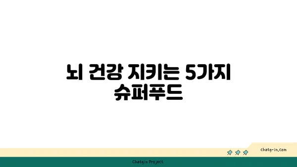 치매 & 알츠하이머 예방! 🧠  심뇌 건강 지키는 5가지 음식 | 건강 식단, 뇌 건강, 치매 예방, 알츠하이머 예방