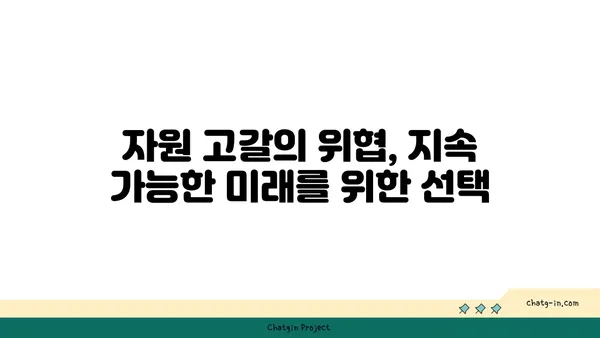 지구의 자원| 생명을 지탱하는 필수품 | 자원 고갈, 지속 가능한 발전, 환경 보호