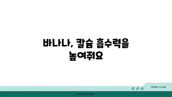 바나나, 골 건강 지키는 놀라운 비밀 | 바나나 효능, 골다공증 예방, 칼슘 흡수