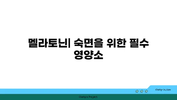 멜라토닌의 놀라운 효능| 수면 개선은 물론 건강까지! | 멜라토닌, 수면, 건강, 부작용, 복용법