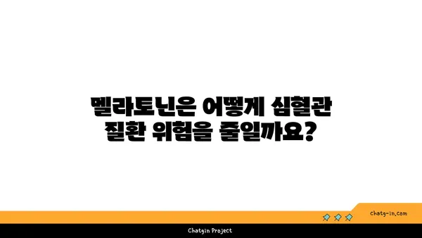 멜라토닌과 심장 건강| 심혈관 질환 위험 감소 | 멜라토닌, 심장 건강, 심혈관 질환, 건강 정보