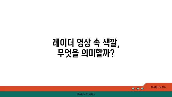 레이더 영상 속 색깔이 말해주는 이야기| 무엇을 알 수 있을까요? | 레이더 영상 해석, 색상 의미, 활용 분야