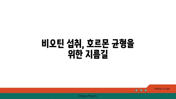 비오틴과 호르몬 균형| 섭취와 조절의 상관관계 | 호르몬 불균형, 건강 관리, 영양