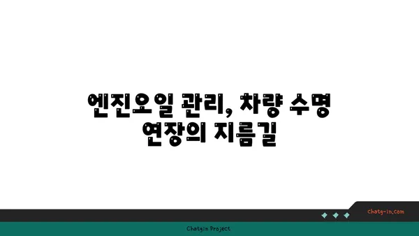 엔진오일 점검| 내 차를 지키는 필수 가이드 | 자동차 관리, 엔진 수명 연장, 오일 교체 주기