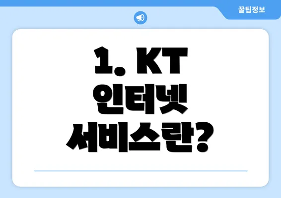 1. KT 인터넷 서비스란?