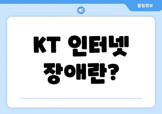 KT 인터넷 장애란?