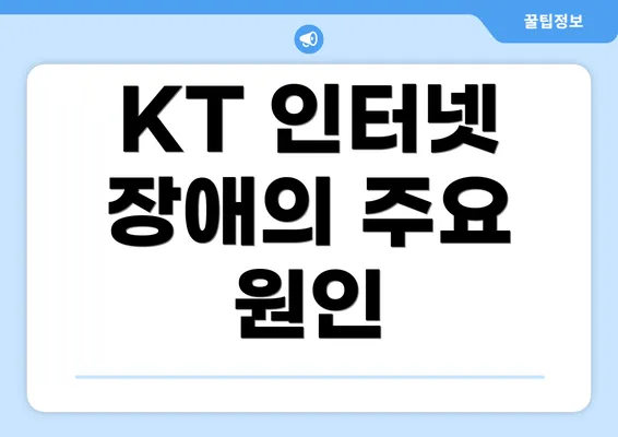 KT 인터넷 장애의 주요 원인