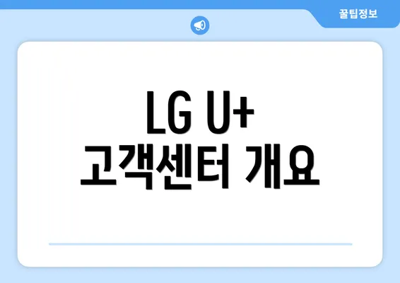 LG U+ 고객센터 개요