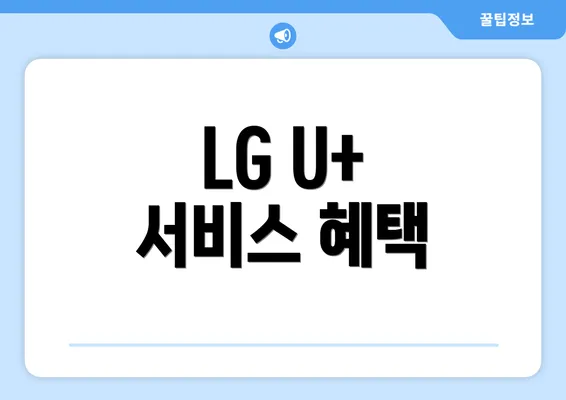 LG U+ 서비스 혜택