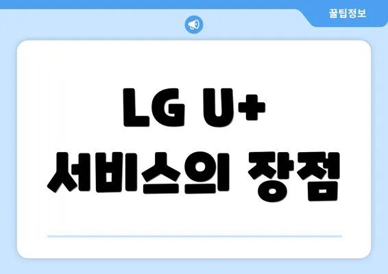 LG U+ 서비스의 장점