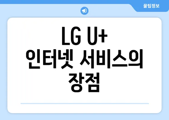 LG U+ 인터넷 서비스의 장점