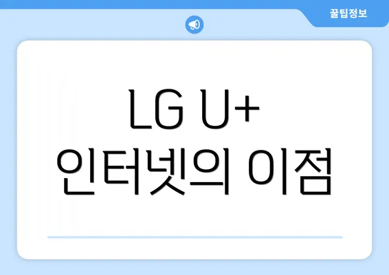 LG U+ 인터넷의 이점