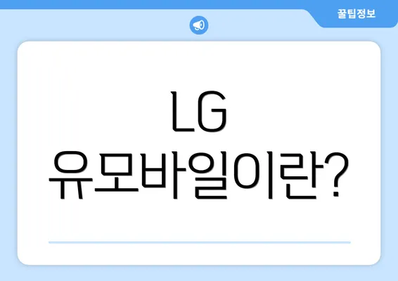 LG 유모바일이란?