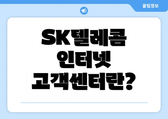 SK텔레콤 인터넷 고객센터란?