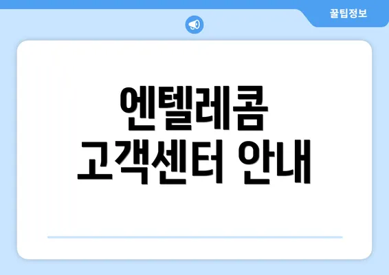 엔텔레콤 고객센터 안내