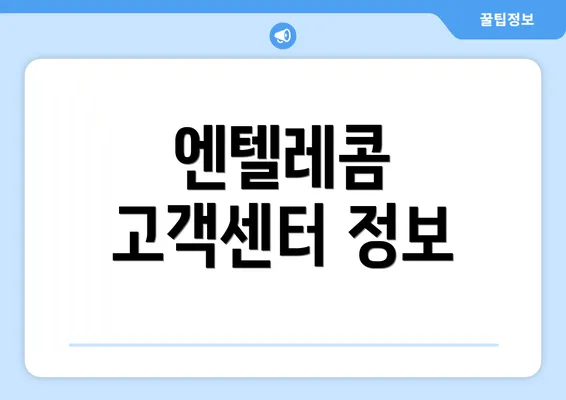 엔텔레콤 고객센터 정보