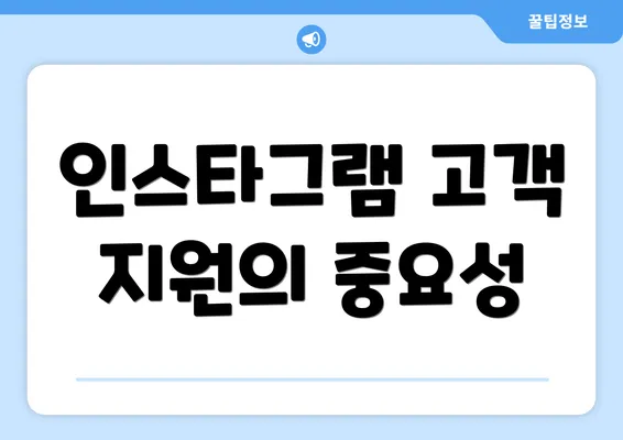 인스타그램 고객 지원의 중요성