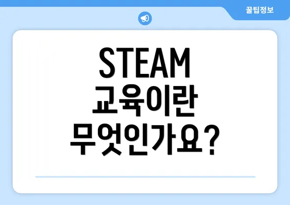 STEAM 교육이란 무엇인가요?