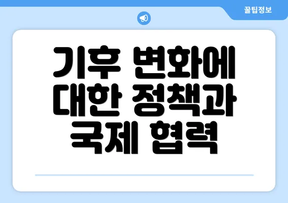 기후 변화에 대한 정책과 국제 협력