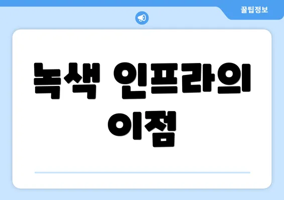 녹색 인프라의 이점