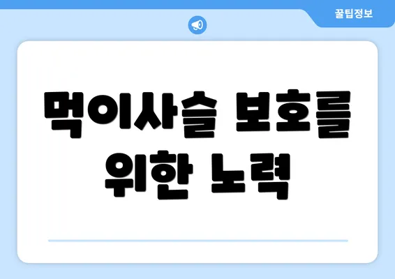 먹이사슬 보호를 위한 노력