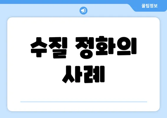 수질 정화의 사례