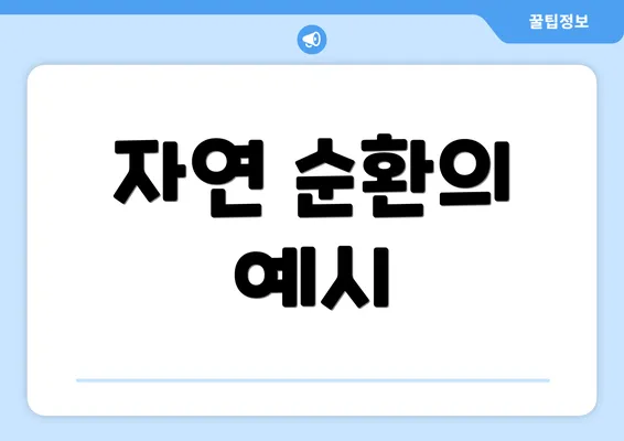 자연 순환의 예시
