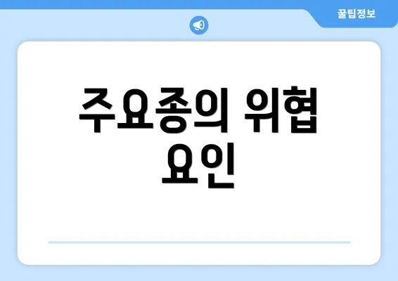 주요종의 위협 요인