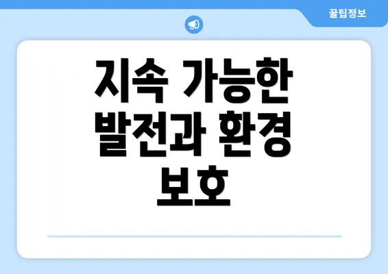 지속 가능한 발전과 환경 보호