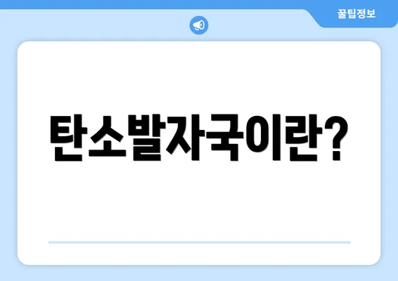 탄소발자국이란?