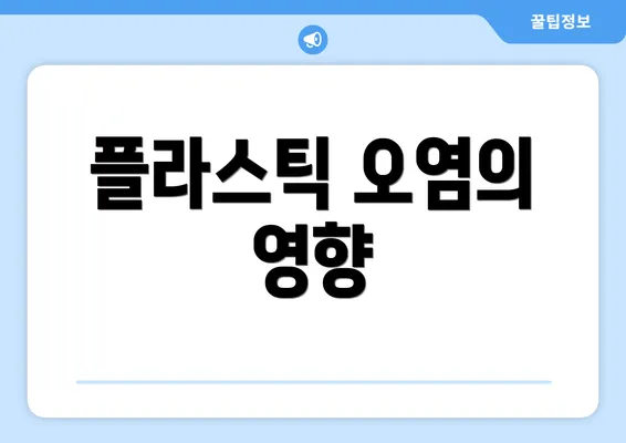 플라스틱 오염의 영향