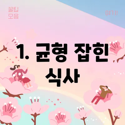 1. 균형 잡힌 식사
