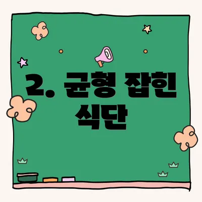 2. 균형 잡힌 식단