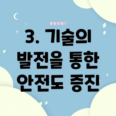 3. 기술의 발전을 통한 안전도 증진